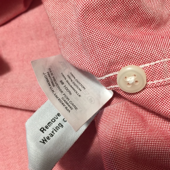 J Crew Slim All Cotton Oxford Button Up Shirt Men’s S Red Pink Casual - Picture 8 of 8
